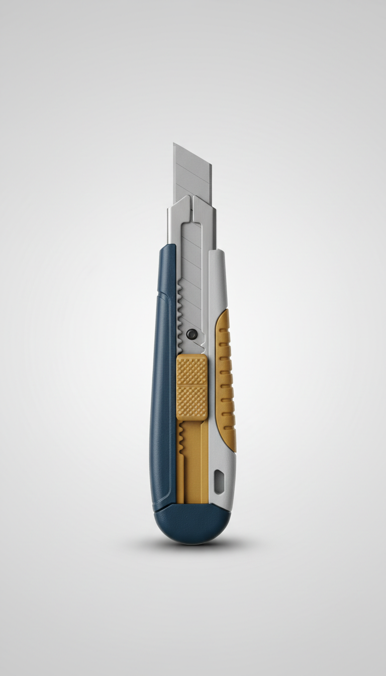 Commercial-Grade Utility Knife with Retractable Blade